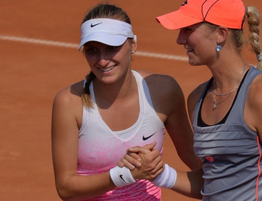 Markéta Vondroušová s Denisou Allertovou předvedly malému štvanickému centrkurtu kvalitní podívanou (Foto: Martin Sidroják)